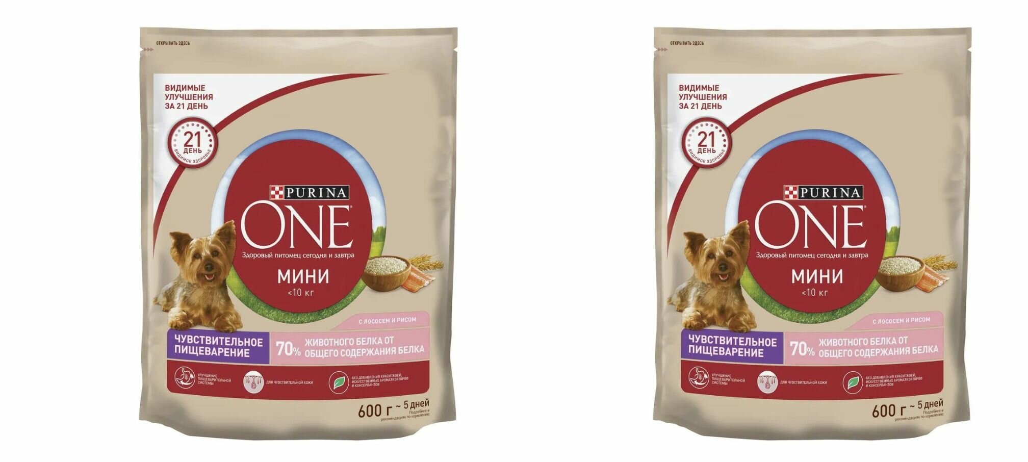 Корм для щенков Purina ONE высокое содержание курицы, с рисом 