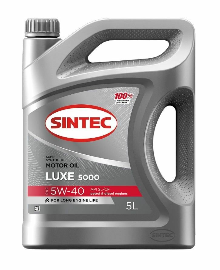 Масло Моторн 5W40 Sintec 5Л Полусинтетика Luxe 5000 Sl/Cf (Замена 801934) SINTEC арт. 600292