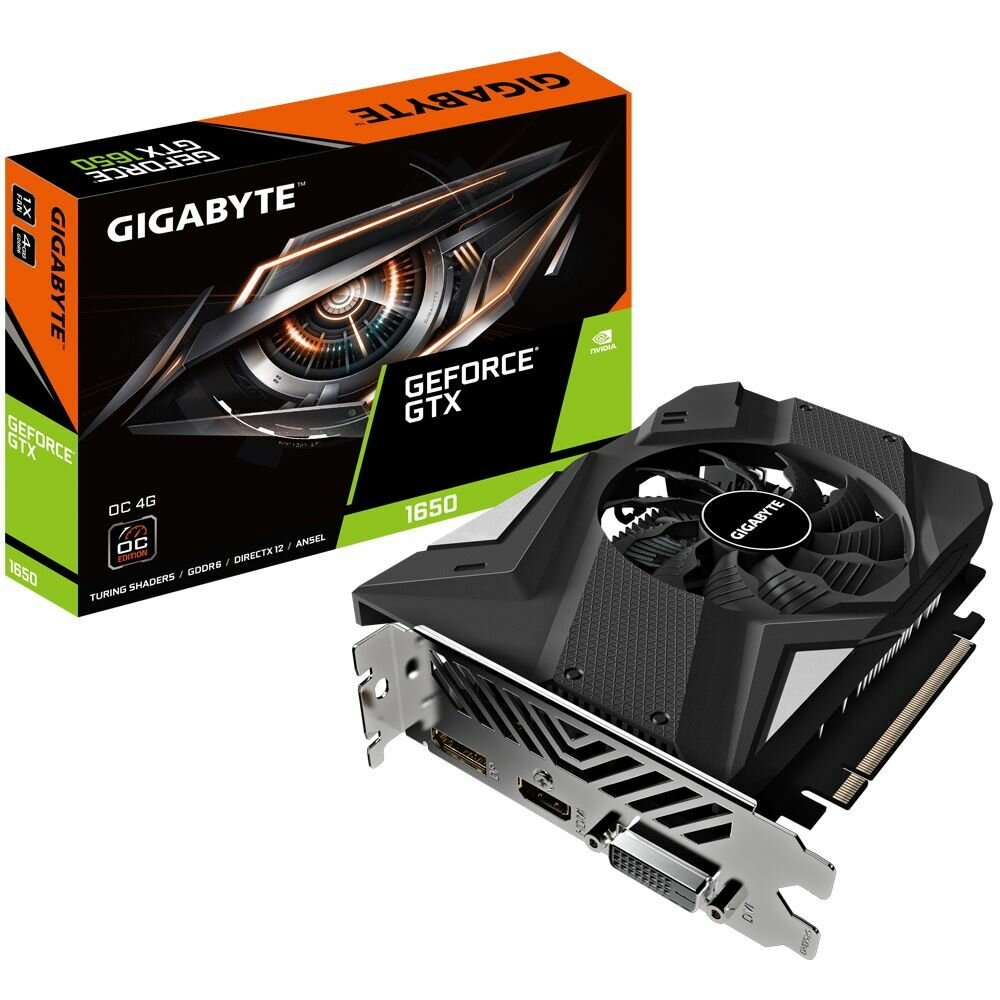 Видеокарта Gigabyte GTX 1650 OC 4GB GDDR6 128-bit DVI-D HDMI DP