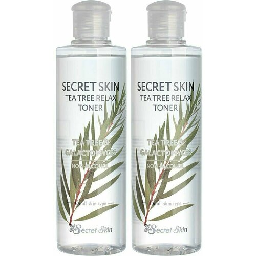 Secret Skin, Тонер для лица с экстрактом чайного дерева Tea Tree Relax, 250 мл, 2 шт tenzero тонер с экстрактом масла чайного дерева clearing tea tree toner 300 мл