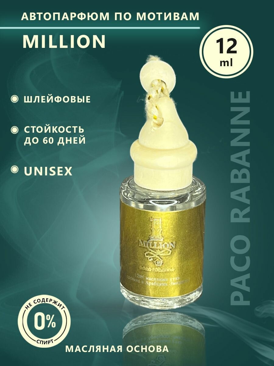 Автомобильный парфюмерный ароматизатор для машины и дома "Paco Rabanne 1 Million" / Освежитель воздуха