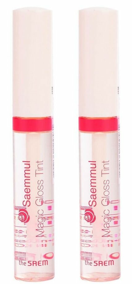 The Saem Тинт для губ Saemmul Magic Gloss Tint, 8,5 гр, 2шт/