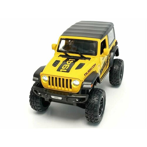 Машинка металлическая Jeep wrangler 1:24, Коллекционная модель машины для взрослых, Игрушечный автомобиль с звуковыми и световыми эффектами для детей