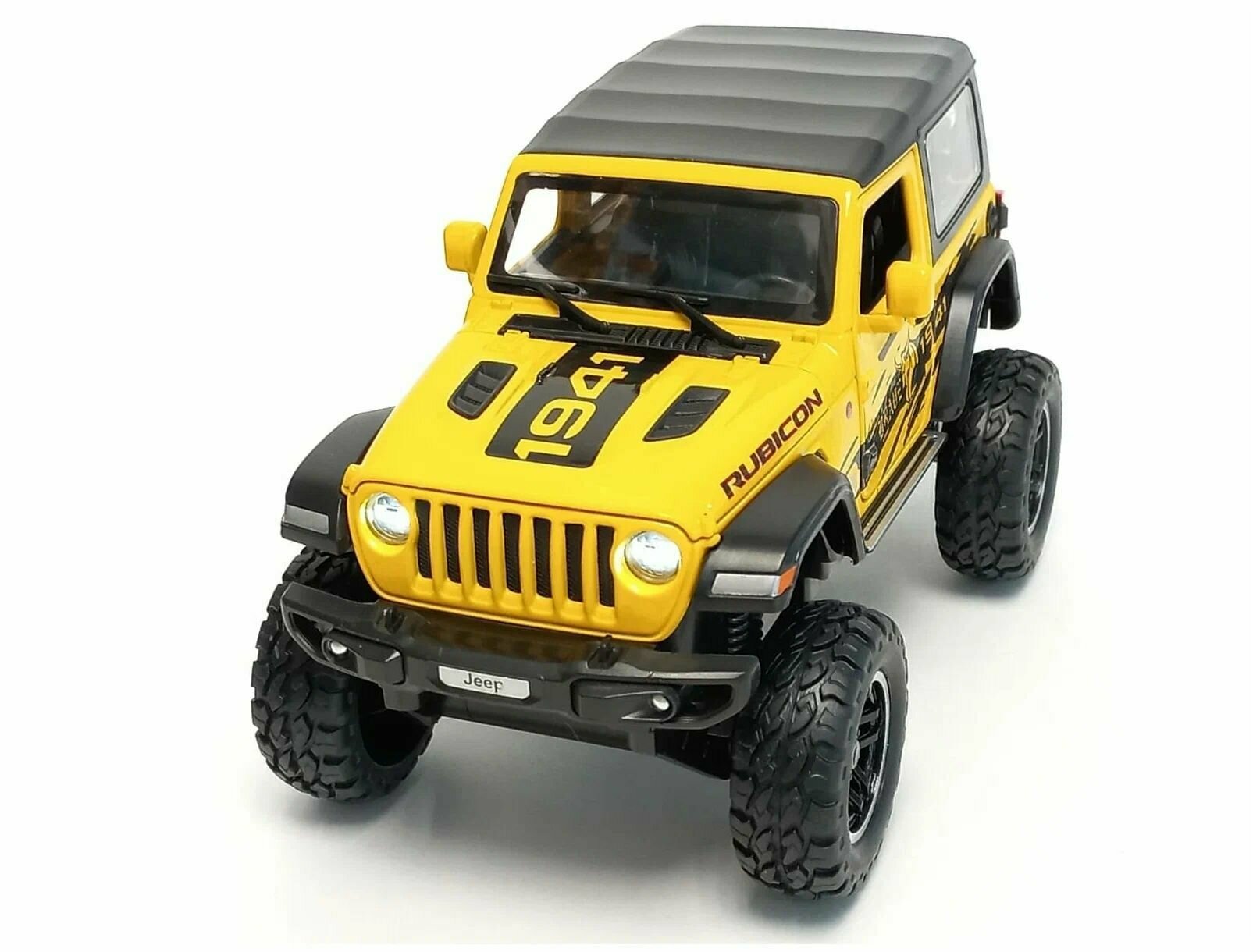 Машинка металлическая Jeep wrangler 1:24, Коллекционная модель машины для взрослых, Игрушечный автомобиль с звуковыми и световыми эффектами для детей