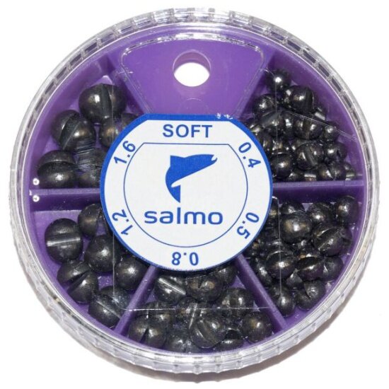 Грузила Salmo дробь SOFT мягк. 5 секц. 0.4-1,6г 60г набор 2