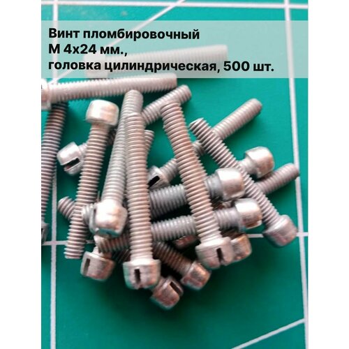 Винт пломбировочный, М 4х24 мм, головка: цилиндрическая, 500 шт.