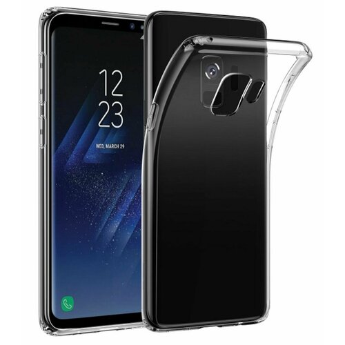 противоударный чехол для samsung galaxy s9 case glass белый с красным Samsung Galaxy S9 Силиконовый прозрачный чехол, Самсунг галакси с9