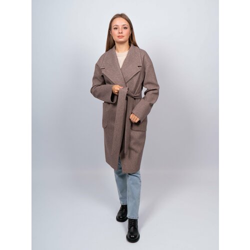 фото Пальто , размер 42, коричневый 365 clothes