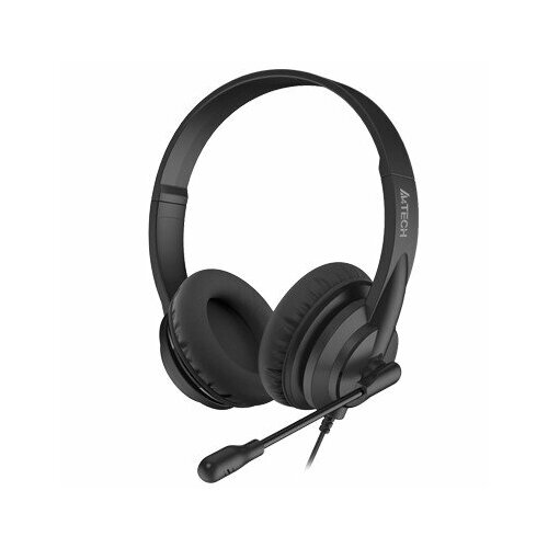 Гарнитура A4Tech HU-10 чёрная USB L-образного коннектора мониторные 247000₽