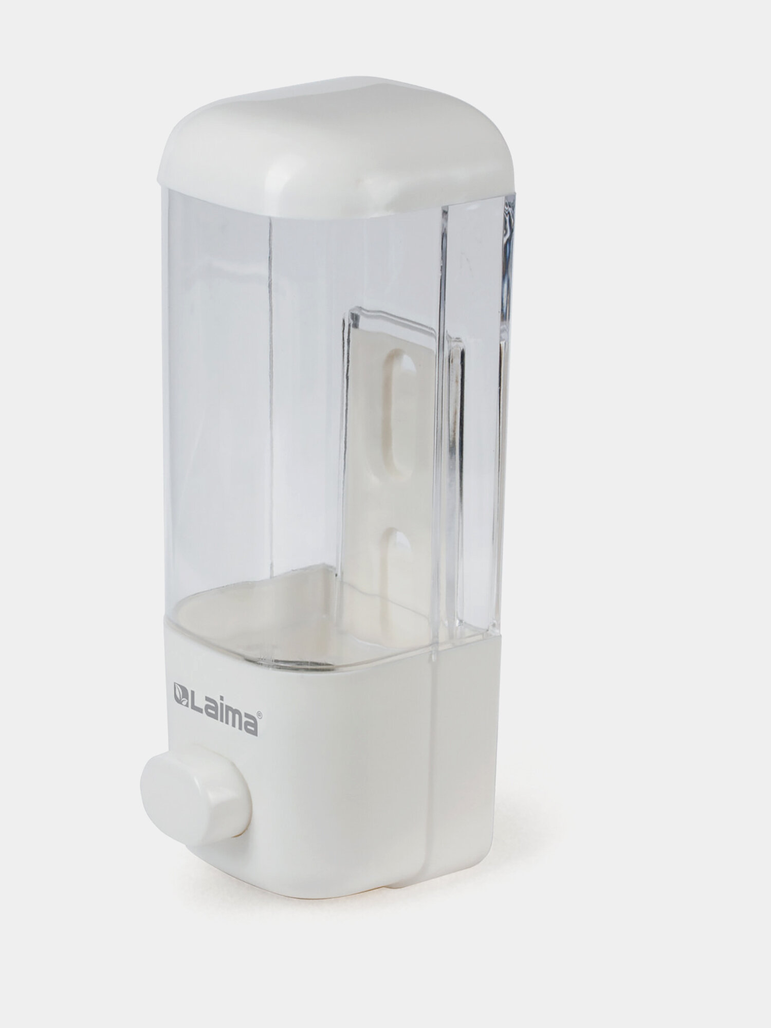 Дозатор для жидкого мыла LAIMA, наливной, белый, ABS пластик, 0,5 л