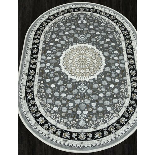 Ковер O1467 - 090 BLACK - Овал - коллекция MIRAY 0.80x1.50