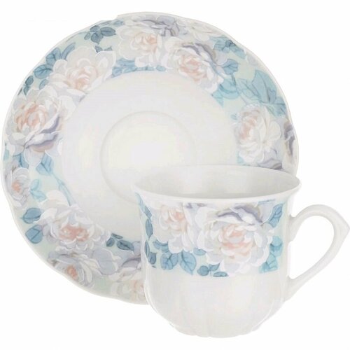 Набор чашек 6 шт. 225 мл с высоким блюдцем 150 мм