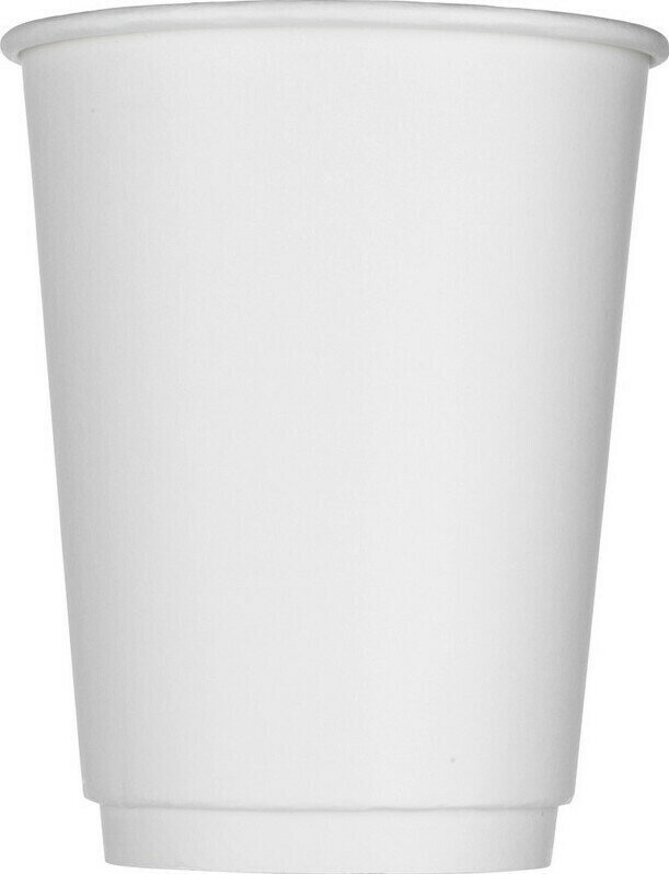 Стакан одноразовый Комус Стакан одноразовый бумажный 2 слоя d 90мм 300мл белый комус (25 штук в упаковке) - фотография № 1