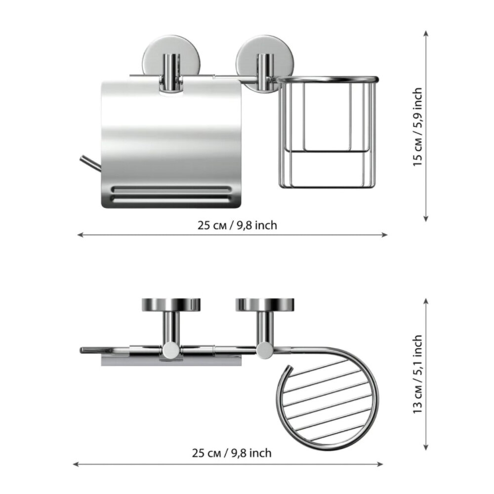 Держатель для туалетной бумаги и освежителя воздуха FORA - фото №20