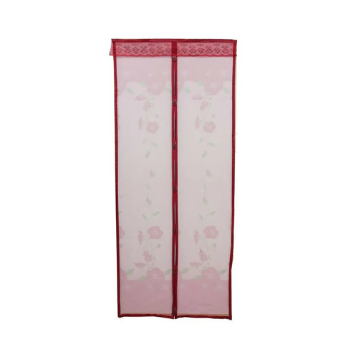 Сетка антимоcкитная 1-2. sale на магнитах 100*210см бордо с розами (кноп. 10шт) (на двери)