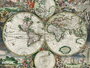 Плакат, постер на бумаге Old map world/Винтажная карта мира/искусство/арт/абстракция/творчество. Размер 42 х 60 см