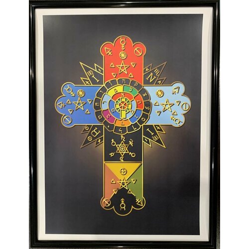 Постер Символ Розы и Креста (Розовый крест) в рамке А3