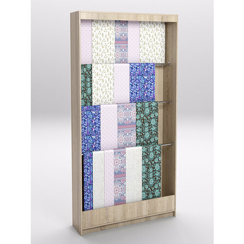 Стеллаж из ДСП для одежды, тканей и штор №1-1200, Дуб Сонома 120 x 30 x 240 см
