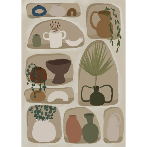 Постер интерьерный Горшки и вазы А3 780₽