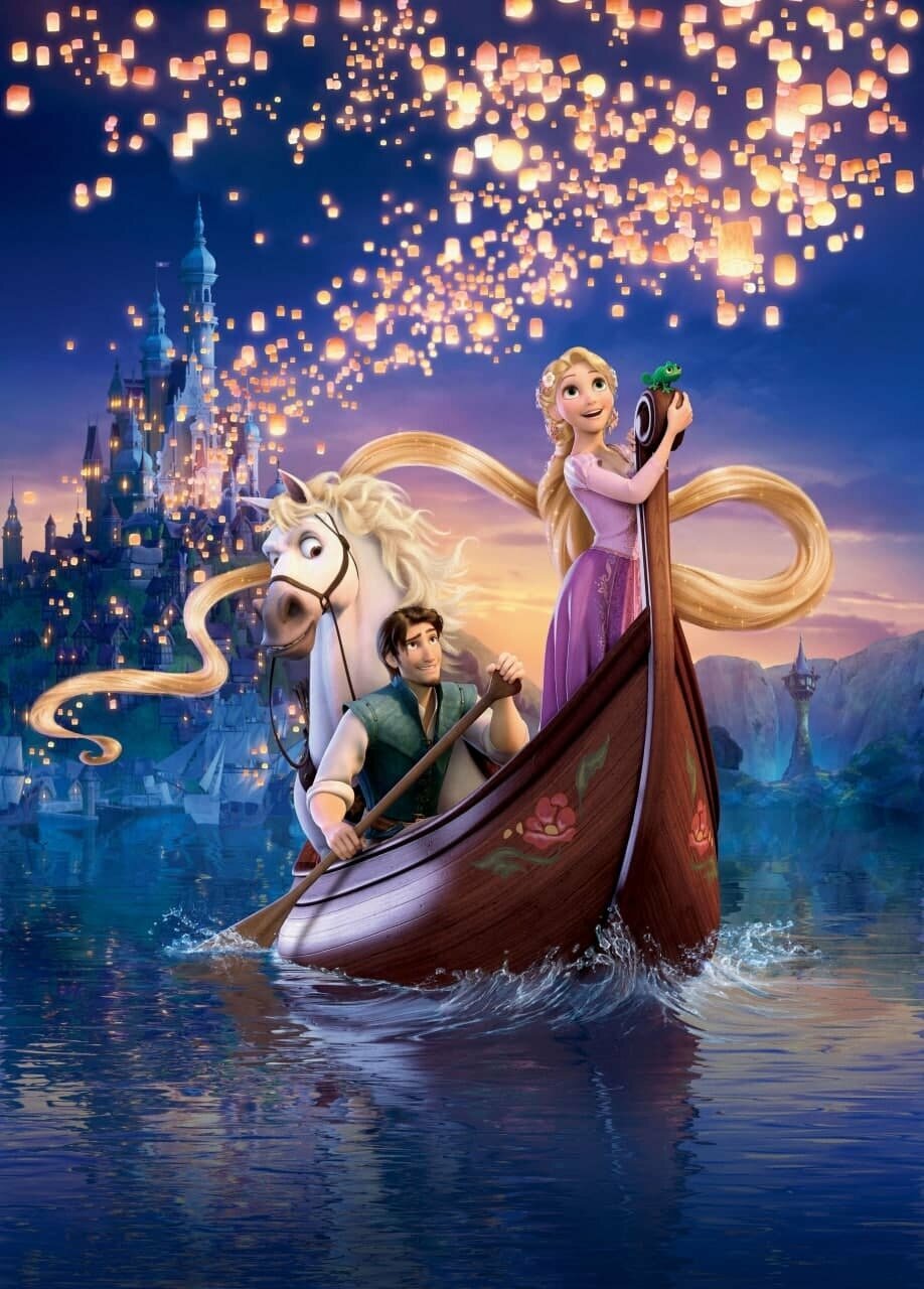 Плакат, постер на бумаге Рапунцель: Запутанная история (Tangled, 2010г). Размер 21 х 30 см