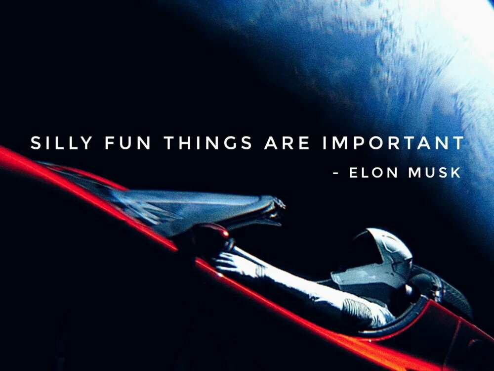 Плакат, постер на бумаге Motivation/Silly fun things are Important-Elon Musk/искусство/арт/абстракция/творчество. Размер 42 х 60 см