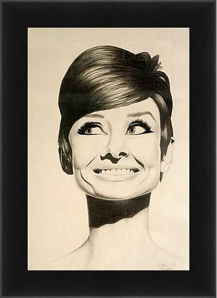 Плакат постер на бумаге Audrey Hepburn-Одри Хепберн. Размер 21 х 30 см