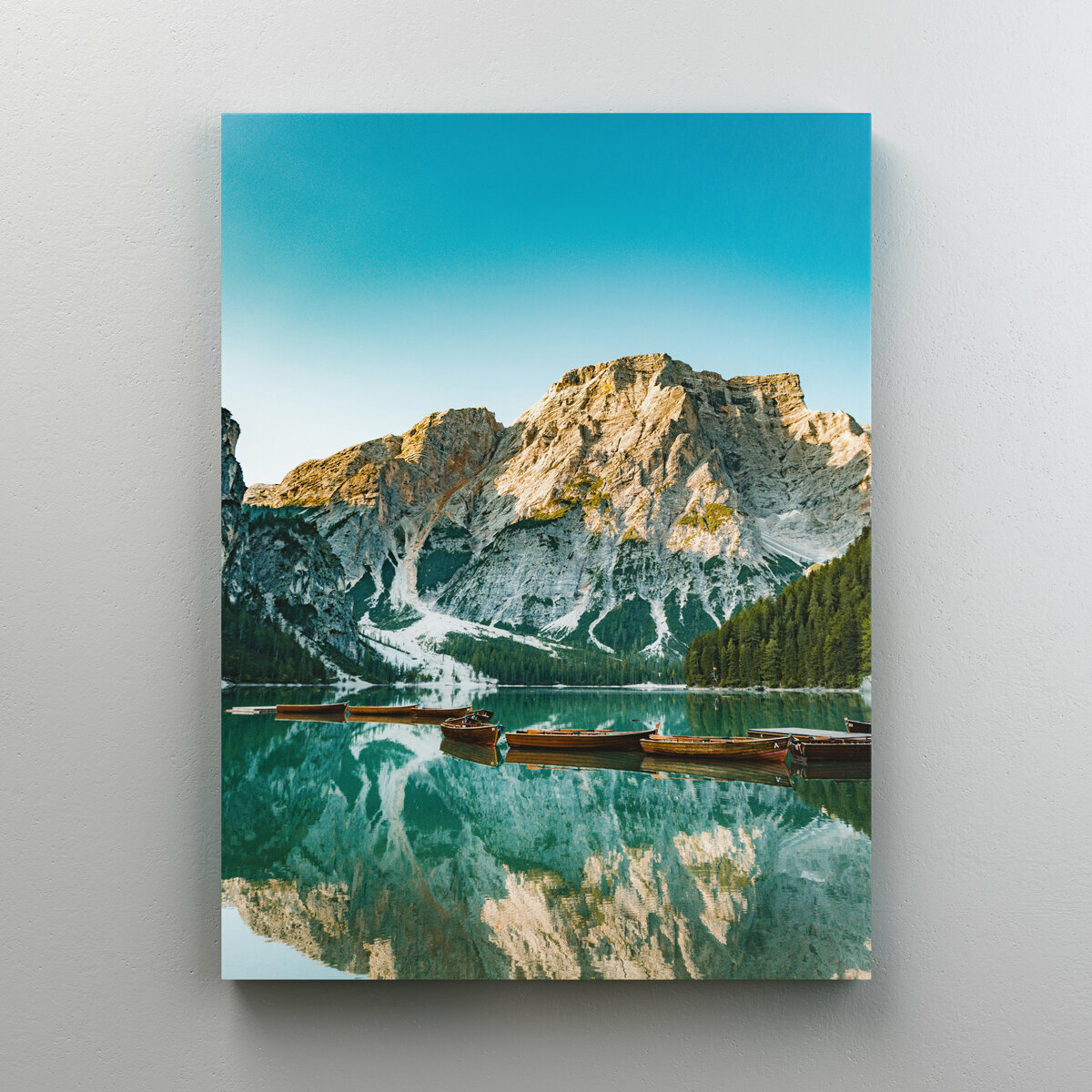 Интерьерная картина на холсте "Снежная гора" природа, размер 22x30 см