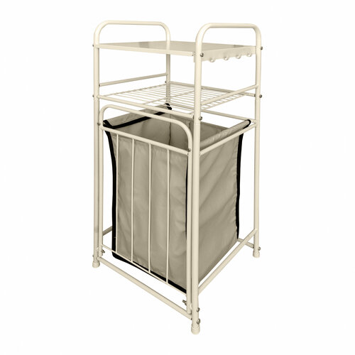 Стеллаж с корзиной для белья Исток СК13 бежевый