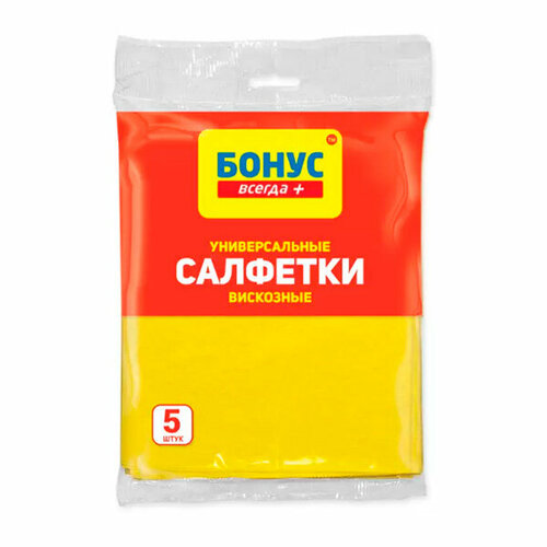 Салфетки хозяйственные BONUS 5шт Салфетки вискозные 316₽