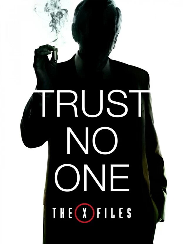 Плакат, постер на холсте The X Files/Trust no One/Секретные материалы/черно-белый. Размер 21 х 30 см