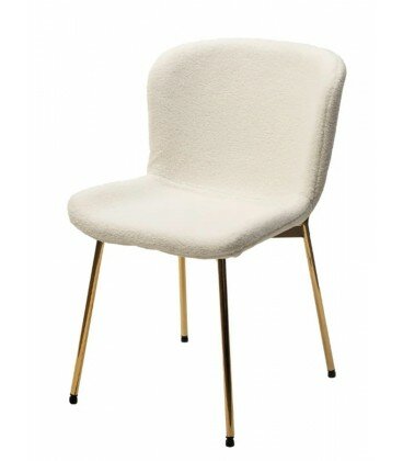 фото Стул RIYA Белый, teddy / золотой каркас