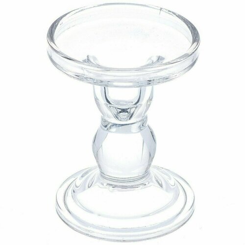 Подсвечник декоративный стекло, 1 свеча, 8.5х11.5 см, Y4-4894