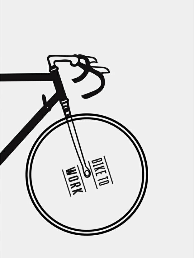 Плакат постер на бумаге Scandinavian poster/Скандинавский: Bike to work/искусство/арт/абстракция/творчество. Размер 42 х 60 см