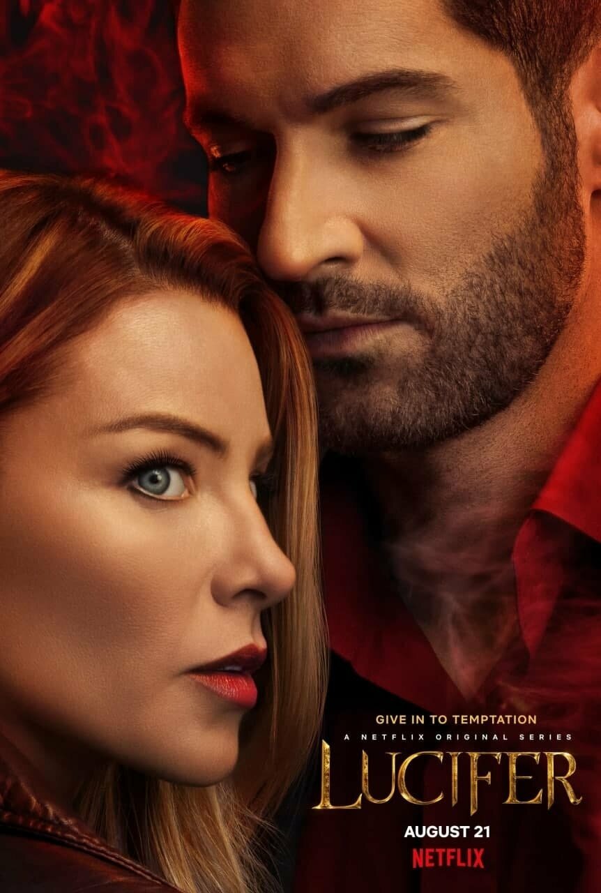 Плакат постер на бумаге Люцифер (Lucifer с 2016г). Размер 21 х 30 см