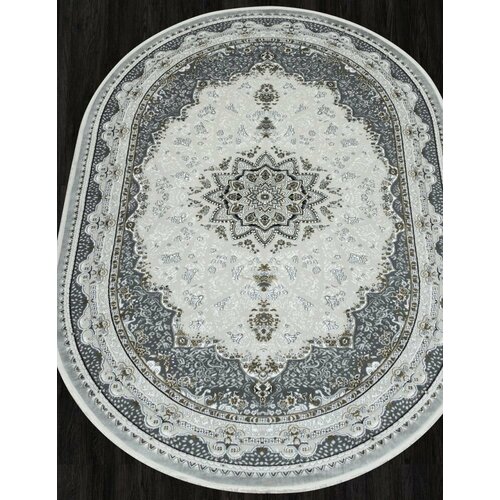 Ковер O1463 - 096 GREY - Овал - коллекция MIRAY 1.60x2.30