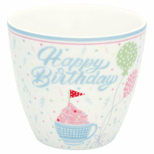 Стакан Alma birthday white 300 мл 0см Greengate STWLATABY0106