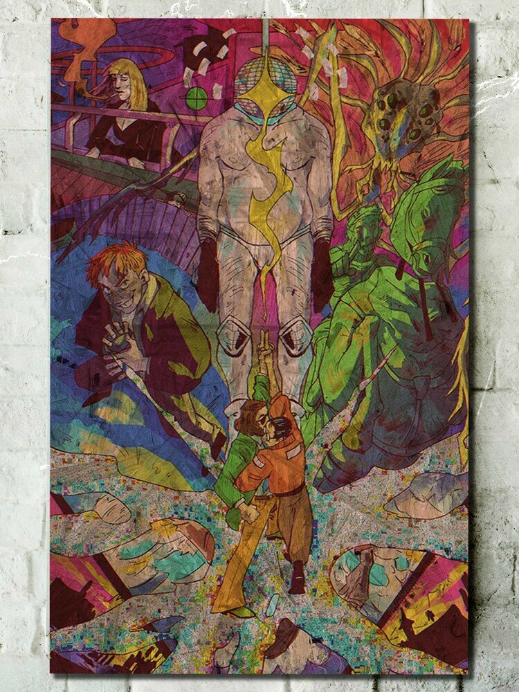 Картина интерьерная на рельефной доске ОСП Игры Disco Elysium - 14342