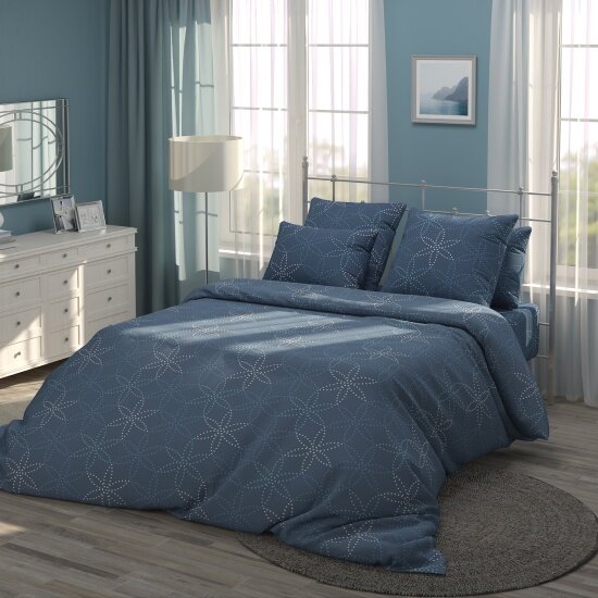 фото Двуспальный комплект постельного белья самойловский текстиль Сапфир с наволочками 70х70