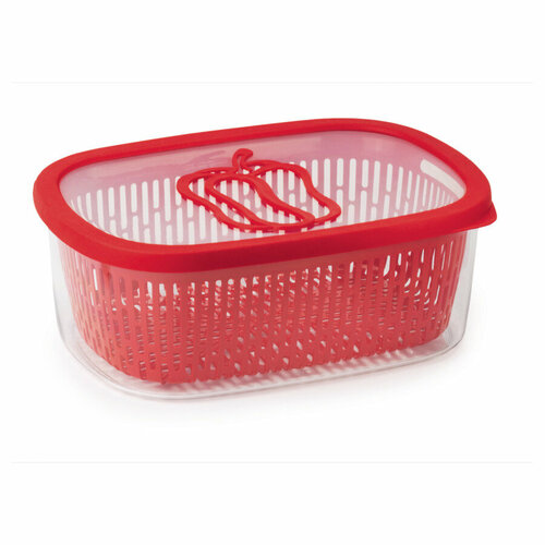 Контейнер для хранения овощей и фруктов со съемной корзиной SNIPS 4 л, красный, пластик