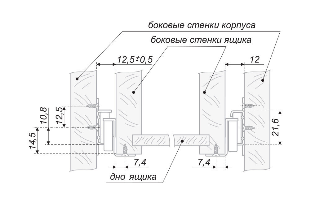 Направляющие роликовые DS01BL.1/500, металл, цвет чёрный - фотография № 8