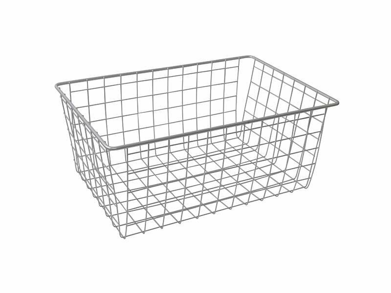 фото Корзина сетчатая 300х450 мм, H-190 мм, серебристый металлик