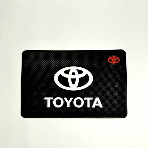 Противоскользящий коврик с логотипом автомобиля Toyota/Тойота на приборную панель/на торпедо авто противоскользящий коврик с логотипом автомобиля land rover лэнд ровер на приборную панель на торпедо авто