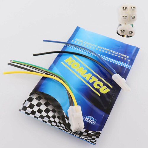 Разъем коммутатора 4T GY6 50-150 (4+2 контакта, мама, +провода) 