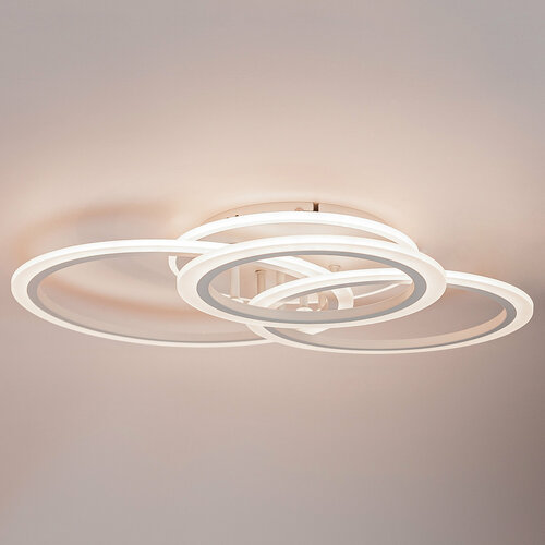 Светодиодная диммируемая люстра GLANZEN LED-0090-ROUND-white с пультом управления