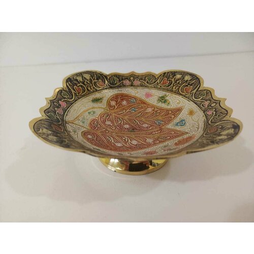 Конфетница, цветная эмаль, 14 см