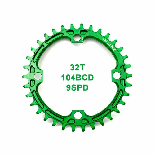 Звезда передняя Inline Narrow Wide 32T BCD104 SPD9 Green