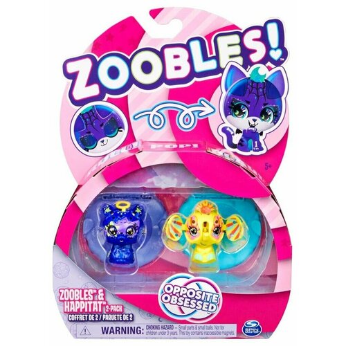 Zoobles - Зверьки Противоположности №3 Желтый+Фиолетовый зверек зублс 2 шт