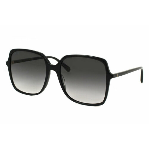 фото Солнцезащитные очки gucci, прямоугольные, оправа: металл, градиентные, для женщин, черный