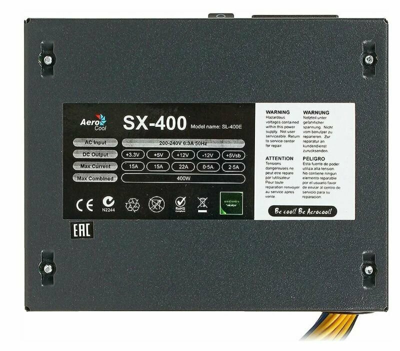 Блок питания SX-400 400W , SFX , Fan 8cm , Retail — фото 8