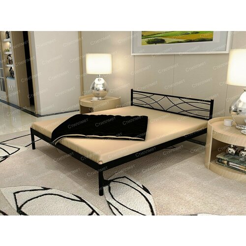 Полутороспальная кровать Стиллмет Экзотика черный 140x200